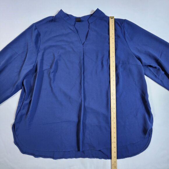 Dressy V Neck Long Sleeve Blouse Loose Fit Lightweight Womens Plus Size 4XL - Picture 7 of 8